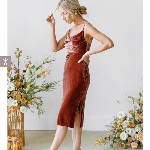Revery Velvet Bridesmaid Dress - Picture 1 of 6